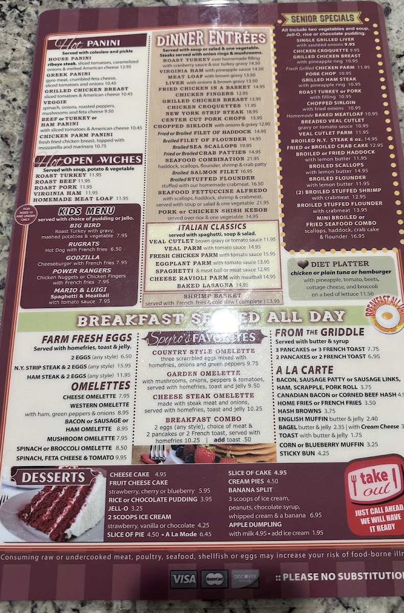 Spiros Diner Menu - Image 4