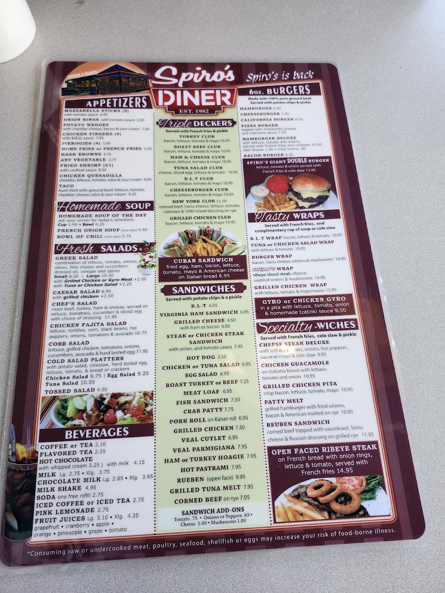 Spiros Diner Menu - Image 6